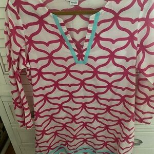 Pink and White Patterned Tunic